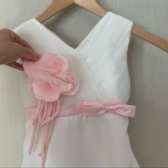 JOAN CALABRESE for Mon Ceri Flower Girl Wedding Dress White Formal Fancy Party - Picture 5 of 16